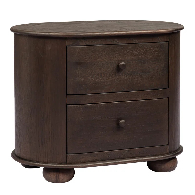 Astrid 2 - Drawer Nightstand In Appalachian Brown | Wayfair North America
