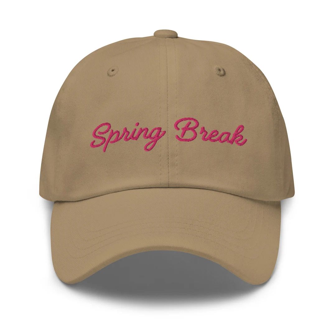 Spring Break Embroidered Baseball Cap - Etsy | Etsy (US)
