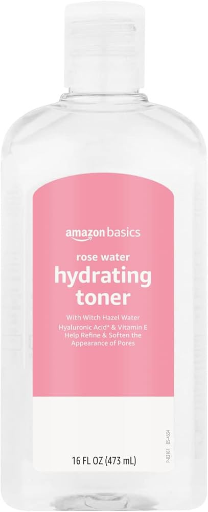 Amazon Basics Rose Water Hydrating Toner, 16 Fluid Ounces, 1-Pack | Amazon (US)