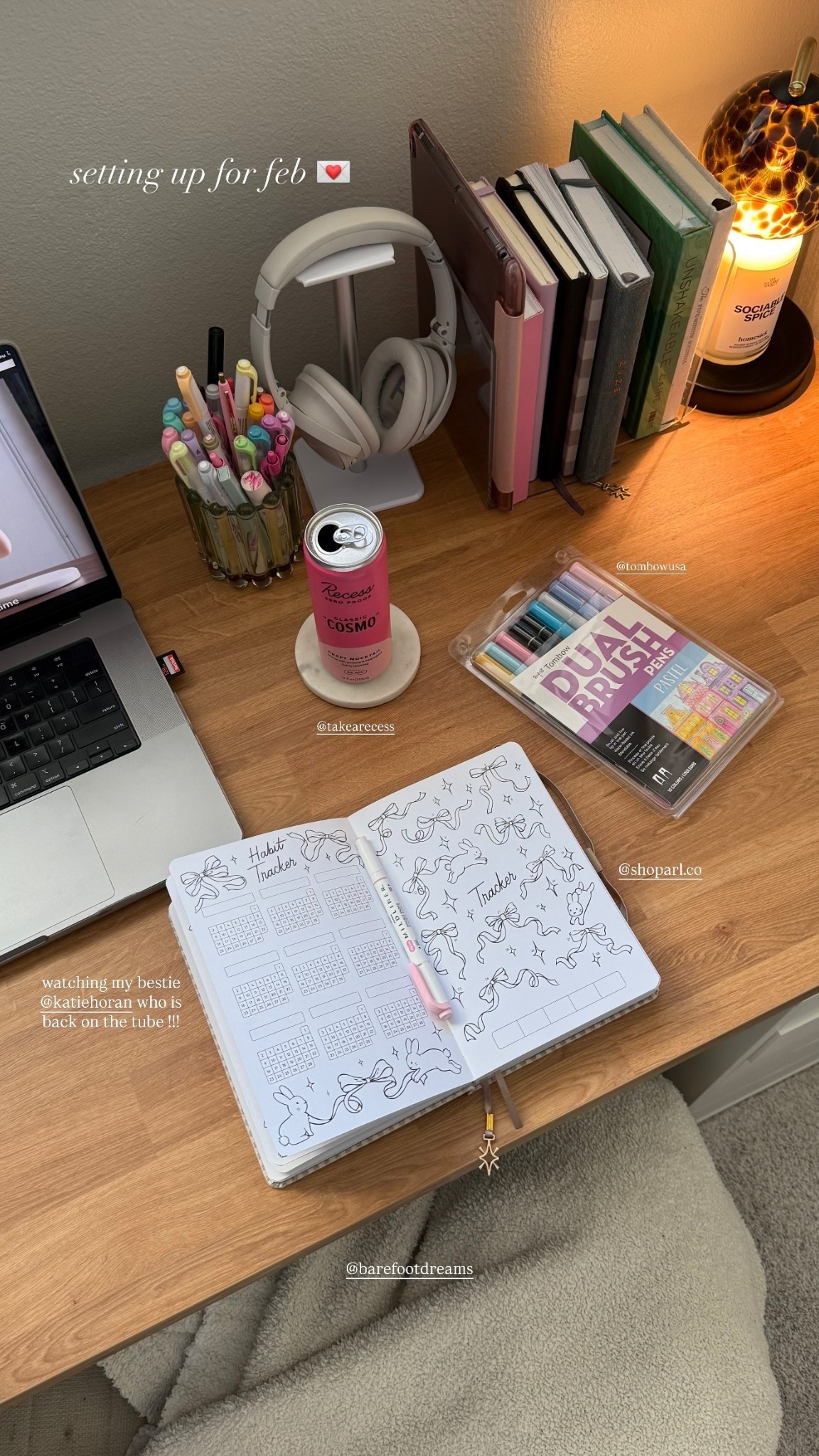 setting up for feb 💌  @shoparl.co  @tombowusa  @barefootdreams  @takearecess planner from shoparl

#LTKValentine #LTKmorningroutine #LTKdayinmylife