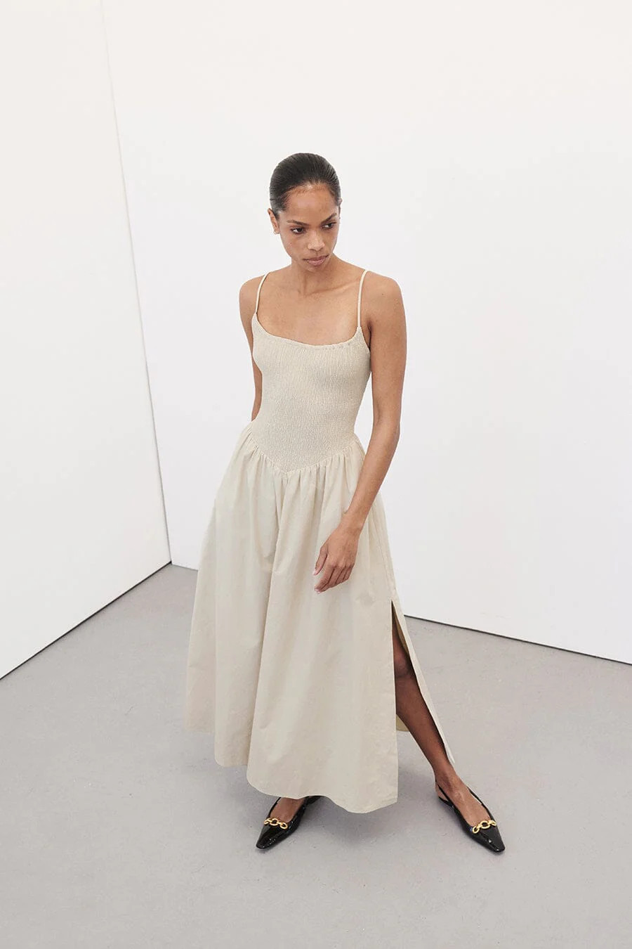 MILANO STONE COTTON MIDI DRESS | DISSH