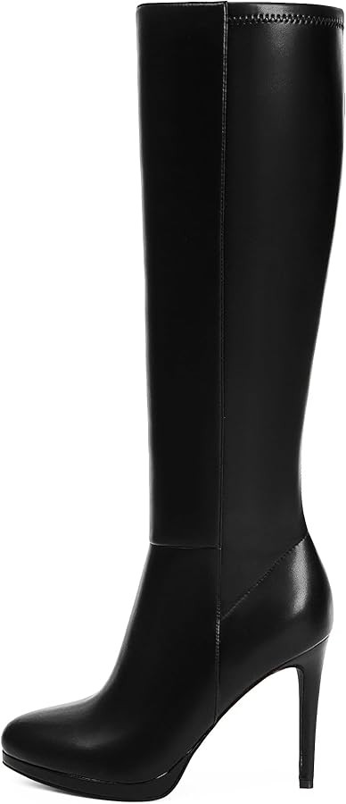 Modatope Knee High Boots Women Pointed Toe Stiletto Heel Fall Tall Boots Elastic Leather Long Boo... | Amazon (US)