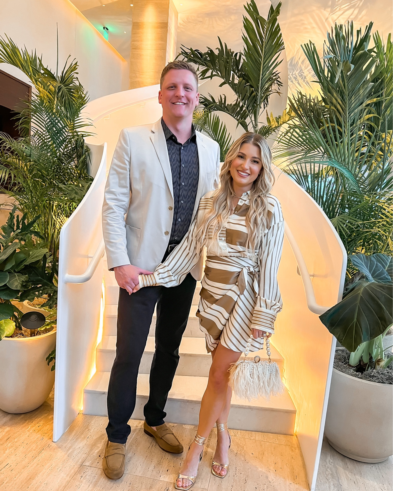 Wearing a small dress (runs tts), 6 heels (also run tts) Lip Color is Be Brave 

Cocktail event; first trimester outfit;
Couples outfits #christianblairvordy

#LTKshoecrush #LTKbump #LTKstyletip