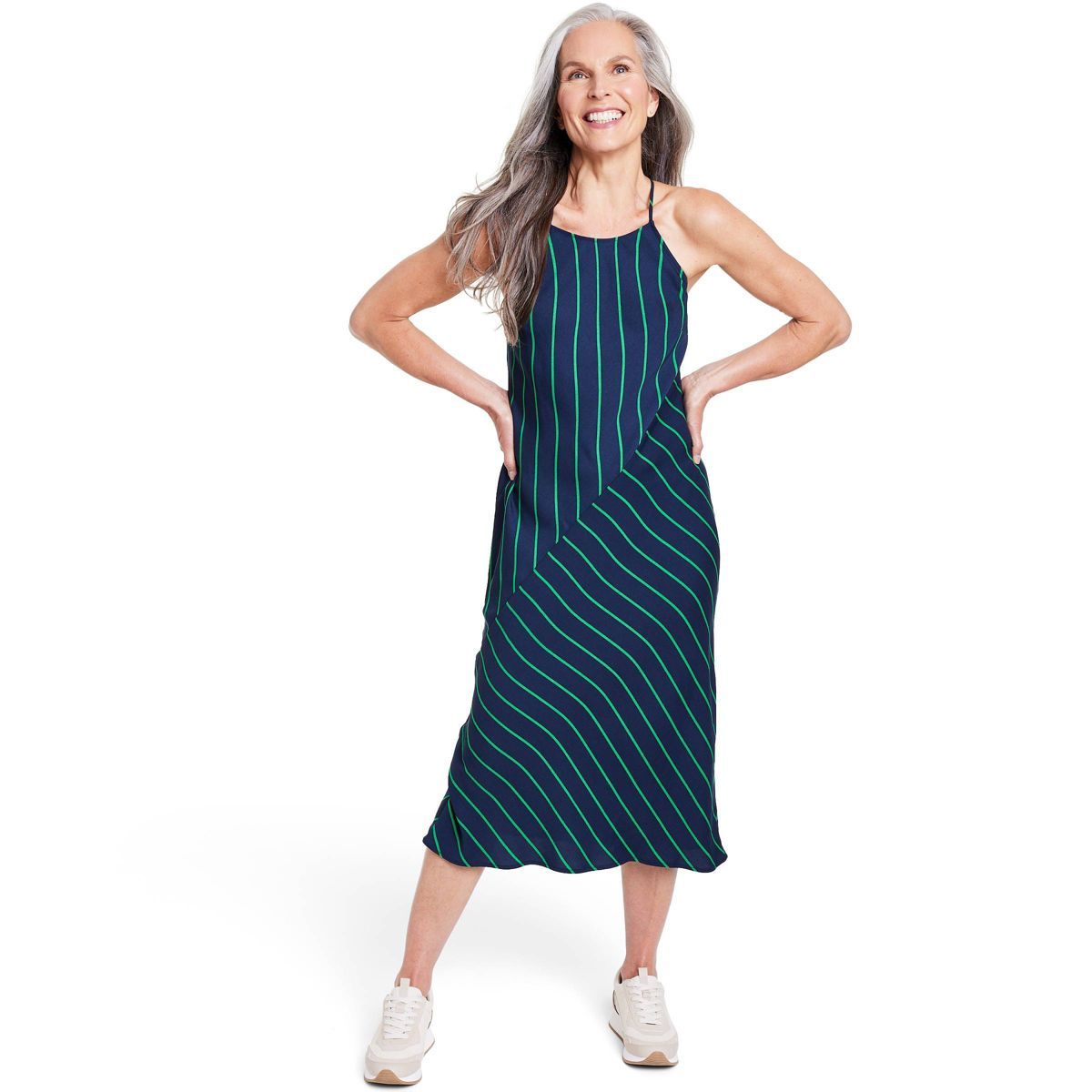 Women's Slip Diagonal Stripe Midi Dress - Rowing Blazers x Target | Target