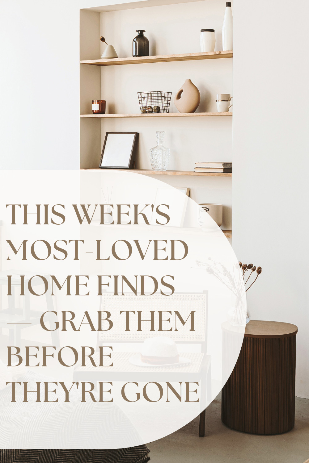 This Week's Most-Loved Home Finds — Grab Them Before They're Gone

Open shelf styling with ceramic vases, framed art, and a glass decanter brings warm, layered texture to a built-in bookshelf nook. A woven cane bench and a fluted wood side table complete the living room corner with soft, natural detail. Tap the title to shop all finds. #affiliatelink #openshelfdecor #livingroomstyling

open shelf styling ideas, ceramic vase shelf decor, built in bookshelf decor, woven cane bench furniture, fluted wood side table, framed art shelf styling, glass decanter home decor, aesthetic living room accents, curated shelf decor finds, neutral home decor inspiration, most loved home finds, trending home decor 2026

#LTKSeasonal #LTKHome #LTKSaleAlert