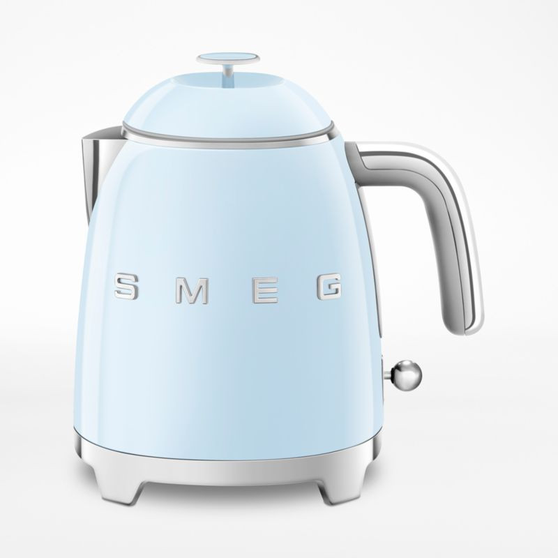 Smeg Pastel Blue Mini Electric Tea Kettle + Reviews | Crate & Barrel | Crate & Barrel