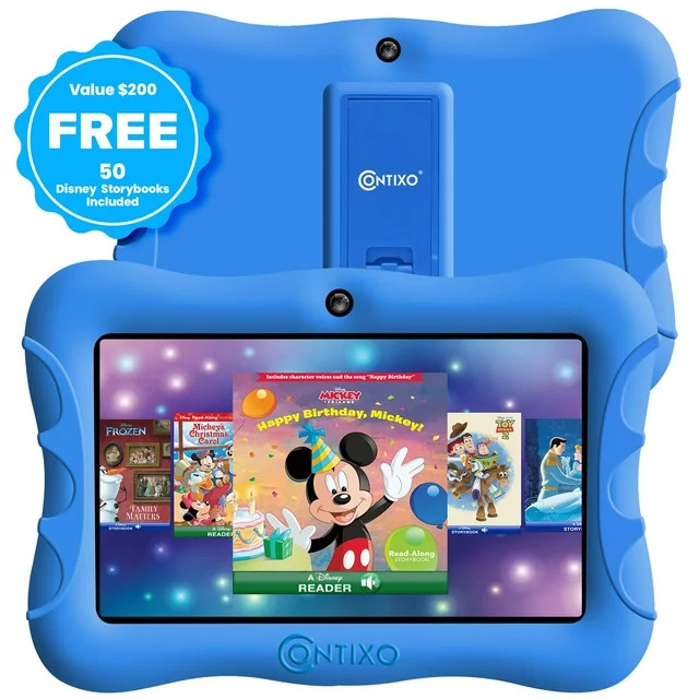 Contixo 7" Kids Tablet, 50 FREE Disney eBooks, 32GB, Educational Android Tablet for kids 3-7, Par... | Walmart (US)