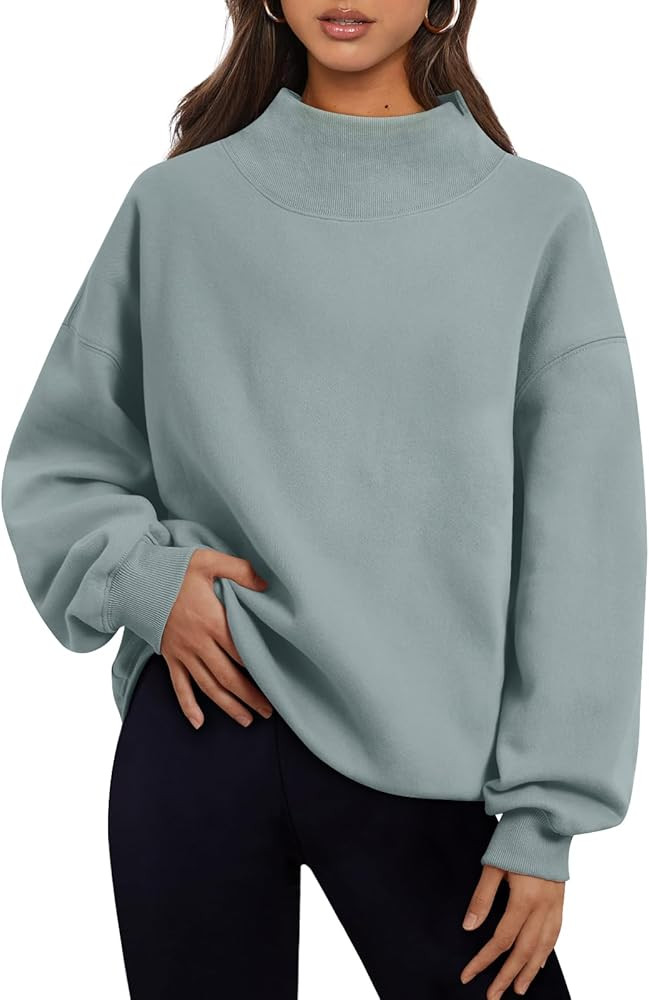 Trendy Queen Womens Oversized Sweatshirts Turtleneck Pullover Long Sleeve Hoodies Tops Fall Fashi... | Amazon (US)