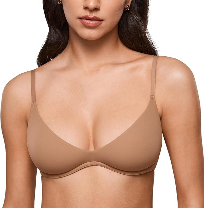 INLYRIC Women's Inbarely Plus Plunge Bra - Unlined Underwire Sexy Demi Balconette Bras | Amazon (US)