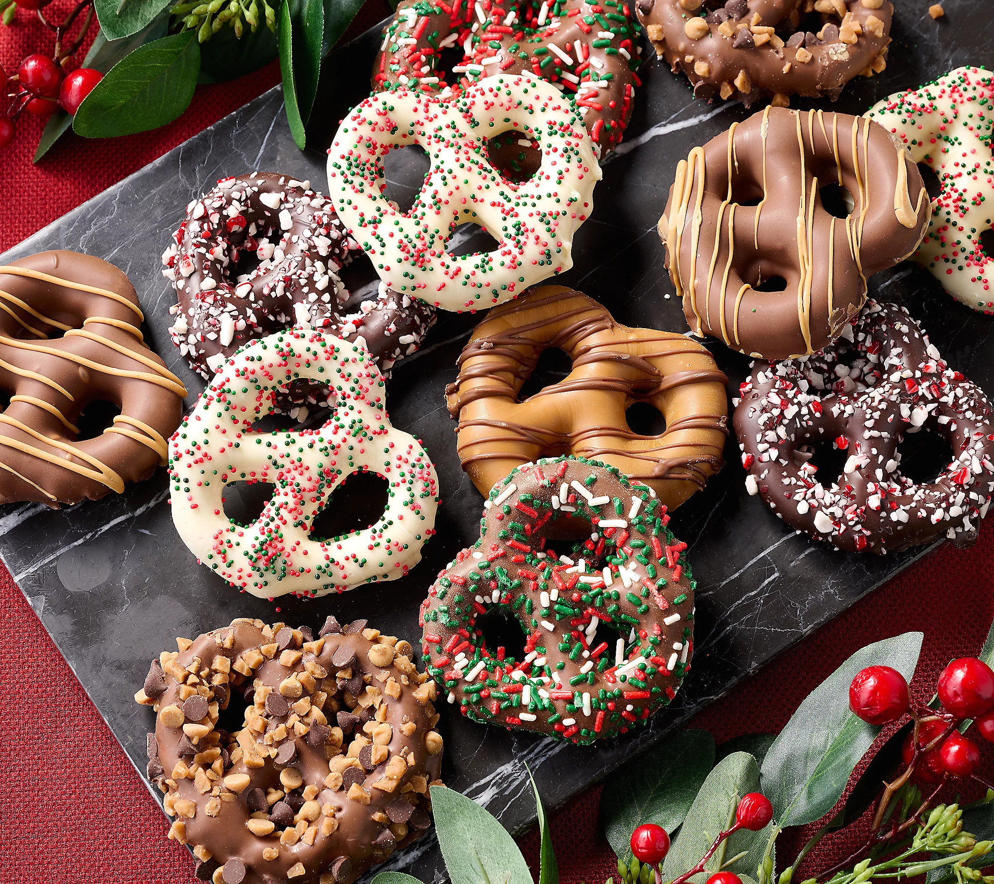 Landies Candies 20pc Double Drenched Pretzels with Duets | QVC