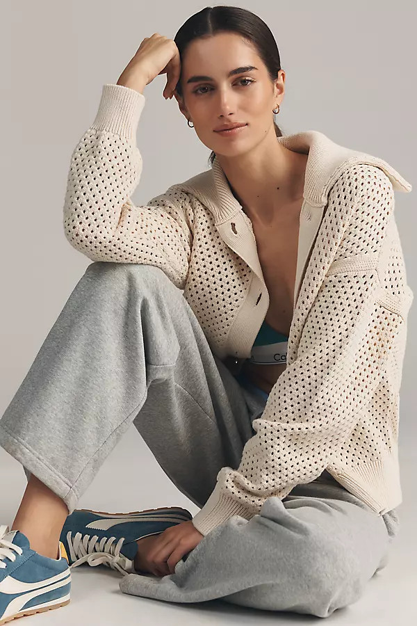 Varley Myrtle Buttondown Knit Top | Anthropologie (US)