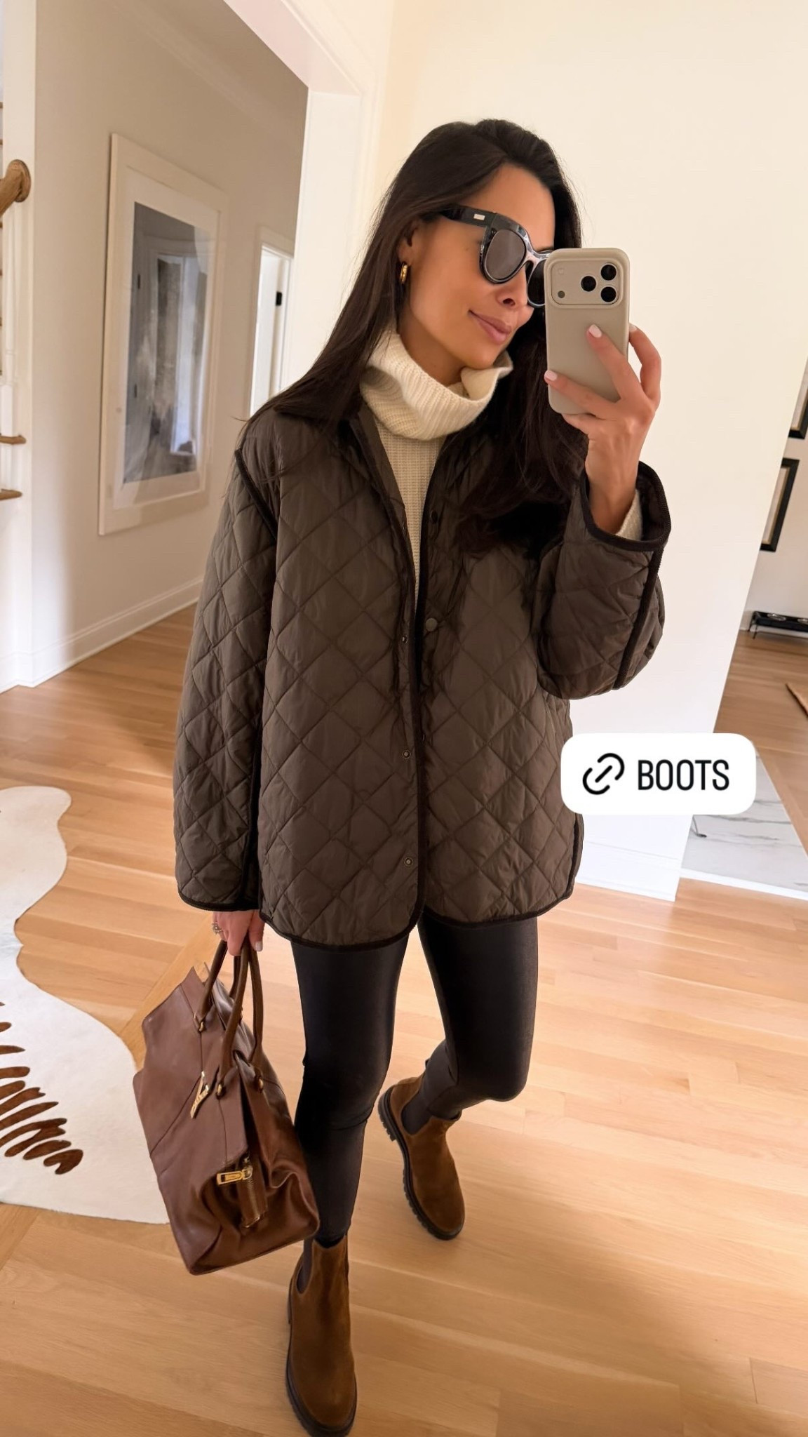 Easy quilted jacket, winter boots, fall outfit. #LTKItBag #LTKShoeCrush

#LTKSeasonal