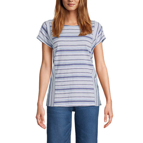 Women's Short Sleeve Slub Wedge T-Shirt | Lands' End (US)