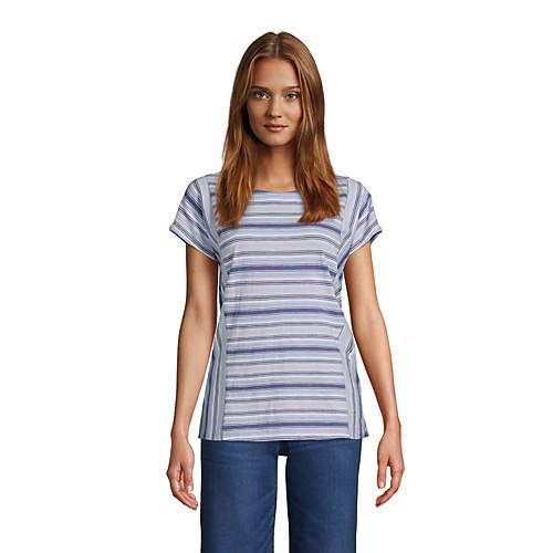 Women's Short Sleeve Slub Wedge T-Shirt | Lands' End (US)