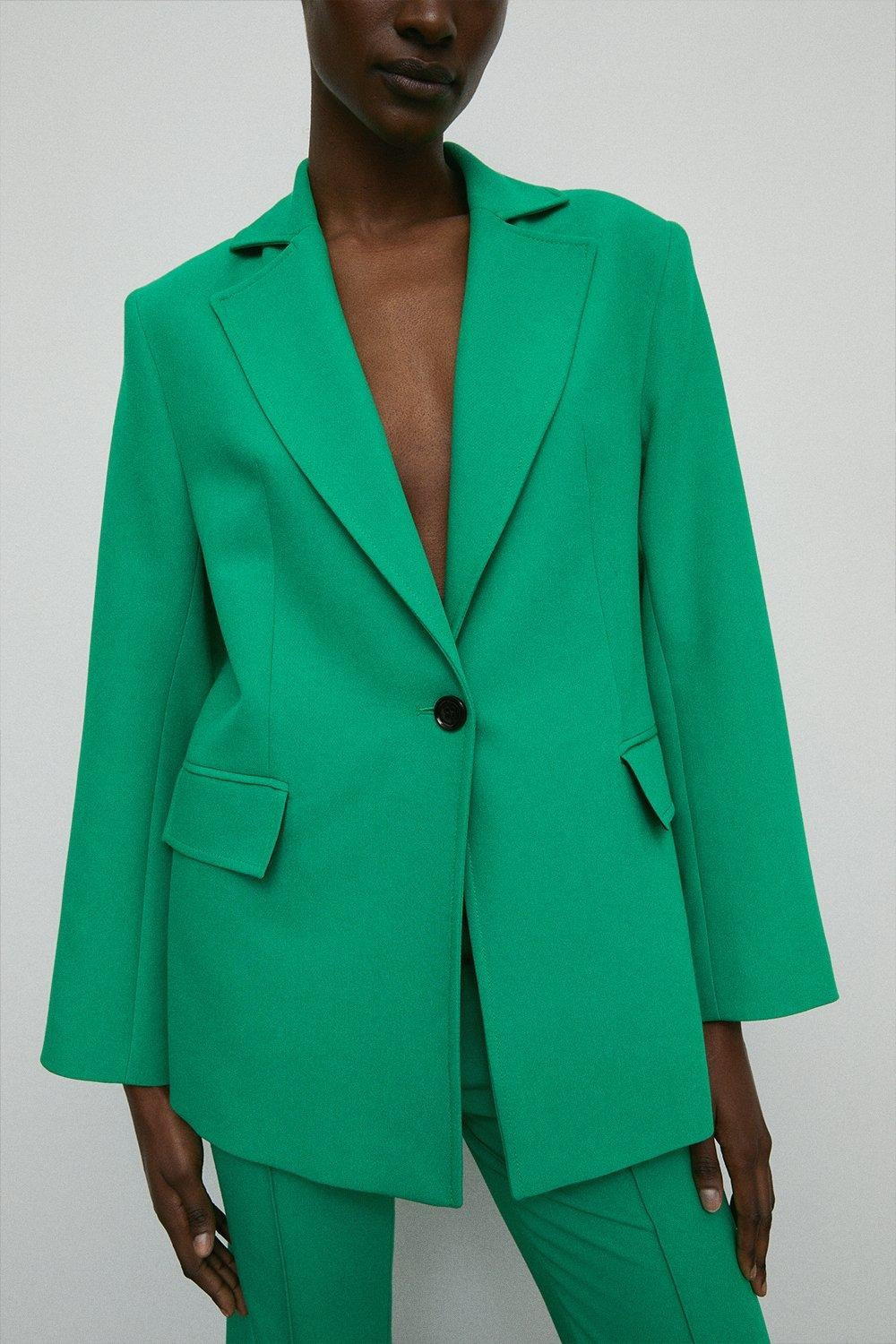 Single Breasted Notch Collar Modern Blazer Jacket | Warehouse UK & IE