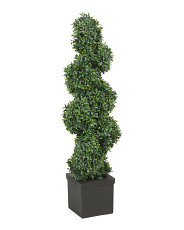 39in Uv Resistant Outdoor Spiral Boxwood | Marshalls
