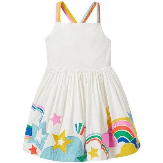 Summer Pop Dress, White | Maisonette