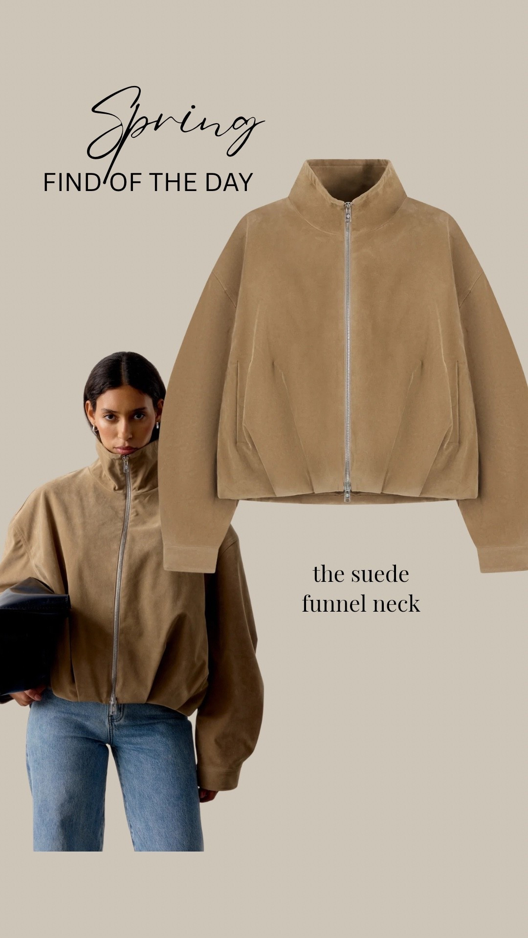 Spring find of the day!! The suede funnel neck 

#LTKstyletip #LTKspring #LTKuk