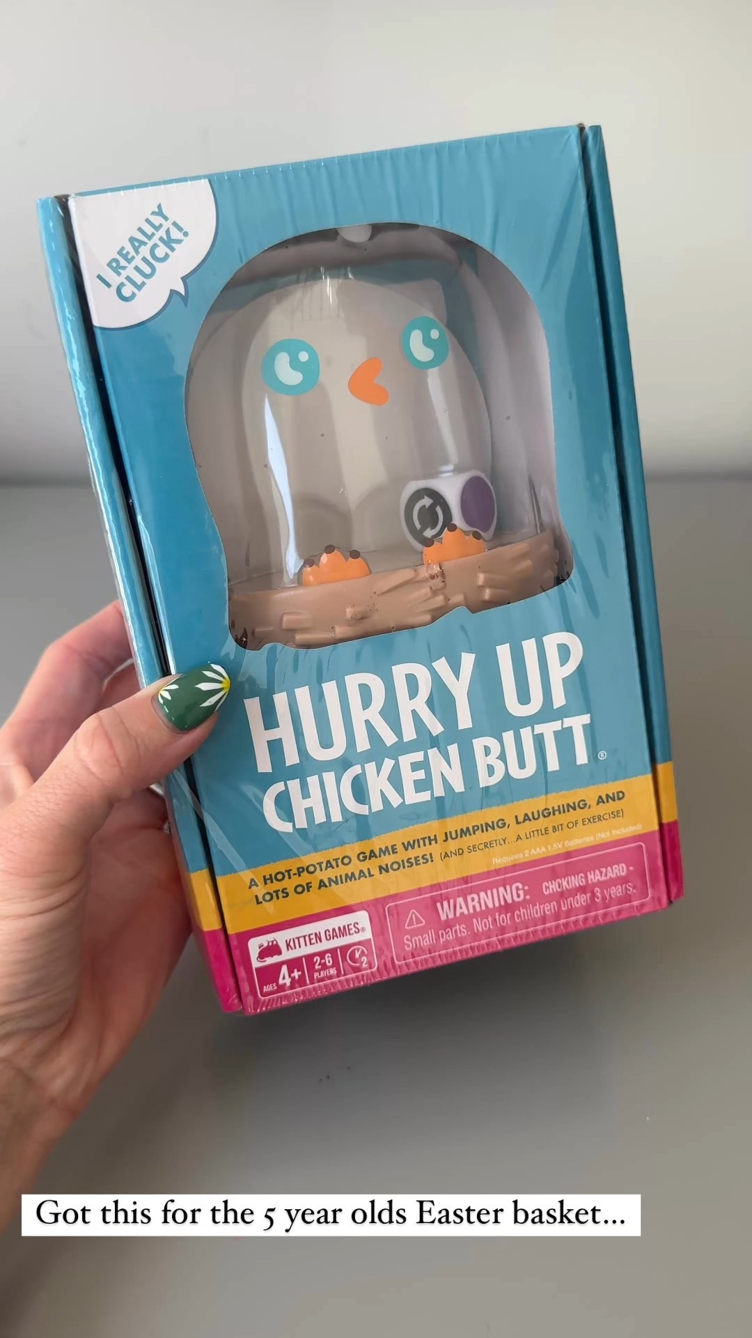 A fun, hot potato game great for toddlers in a perfect Easter basket filler for them too.

Games for toddlers  | Easter basket ideas | gifts for toddlers

#Easter  #EasterBasketIdeas #Toddlers #GiftsForToddlers

#LTKWatchNow #LTKFamily #LTKKids