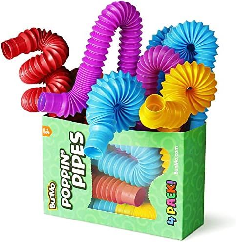 BunMo Pop Tubes Sensory Toys, Fine Motor Skills Stocking Stuffers Toddler Toys, Fidget Toys for Sens | Amazon (US)