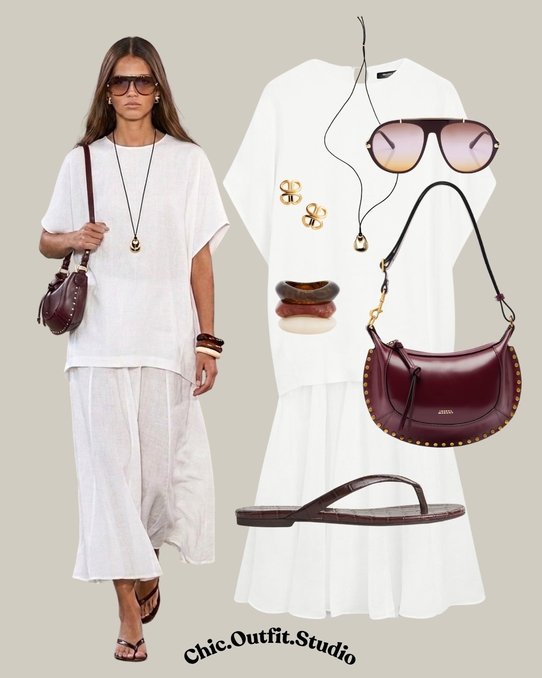 Effortless White Linen-Blend Dress with Burgundy Accents

✨A white linen-blend midi dress is the definition of effortless summer elegance. Lightweight, breathable and easy to wear, this relaxed silhouette is elevated with rich burgundy leather accessories, gold jewellery and minimalist sandals for a timeless quiet luxury aesthetic. Perfect for European vacations, summer city breaks, brunch dates, resort evenings, sightseeing, coastal escapes or everyday chic dressing when comfort meets sophistication.

✨Tags: white linen blend dress, combined linen blend dress, white midi dress outfit, linen summer dress women, quiet luxury summer outfit, minimalist dress outfit, European summer style, vacation dress women, resort wear outfit, elegant casual summer outfit, white dress styling, burgundy accessories outfit, old money summer style, breathable summer dress, travel outfit women, chic vacation outfit, effortless summer fashion, neutral capsule wardrobe, elevated everyday outfit, summer dress inspiration

#LTKkleider #LTKsummer #LTKshoes