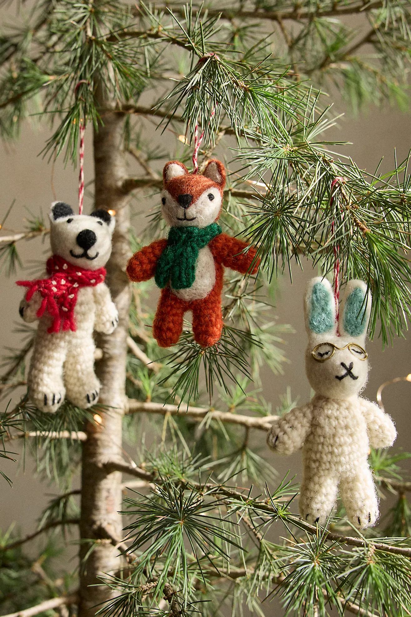 Forest Friends Ornaments, Set of 3 | Anthropologie (US)