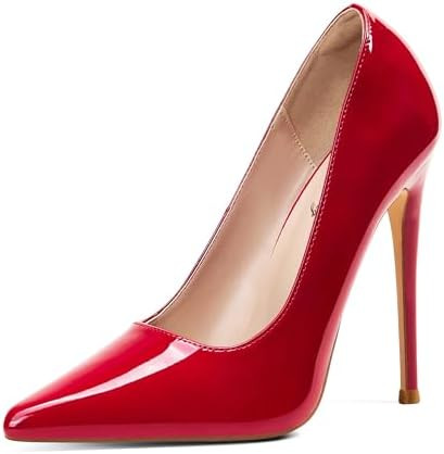 Elisabet Tang Women's High Heels Pumps Closed Pointed Toe Stiletto 4inch Heels Classic Office Spe... | Amazon (US)