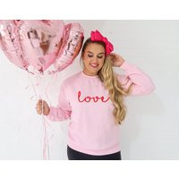 Love Sweatshirt - Valentines Day Women's Gift Outfit Heart | Etsy (US)