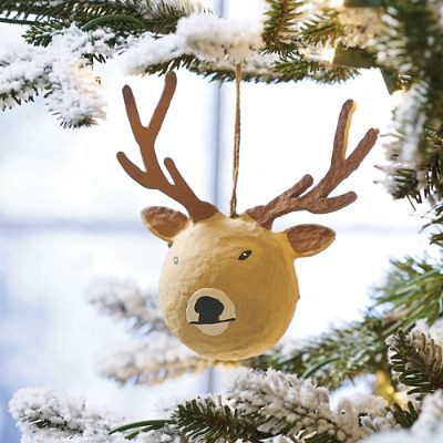 Handcrafted Reindeer Ornaments, Set of 6 | Grandin Road | Grandin Road