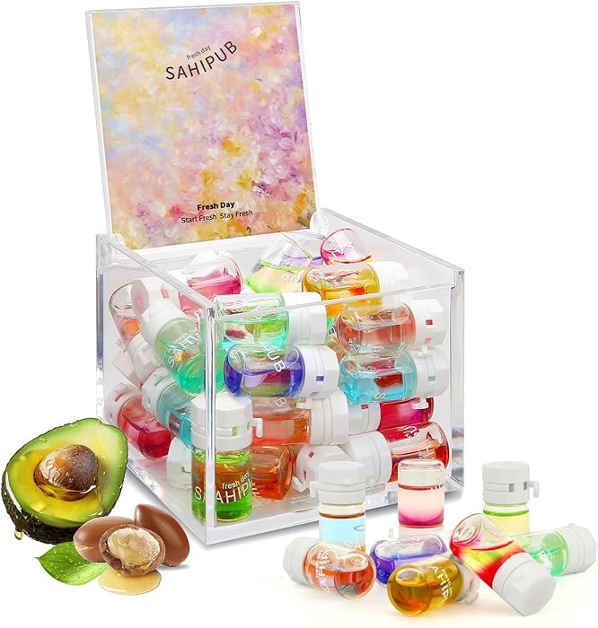 Hair Perfume Oil, 40 Mini Bottles, 2-in-1 Leave-In Hair Serum, Argan & Avocado Oils + Amino Acids... | Amazon (US)