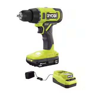 RYOBI ONE+ 18V Cordless 1/2 in. Drill/Driver Kit with (1) 1.5 Ah Battery and Charger PCL206K1 - T... | The Home Depot