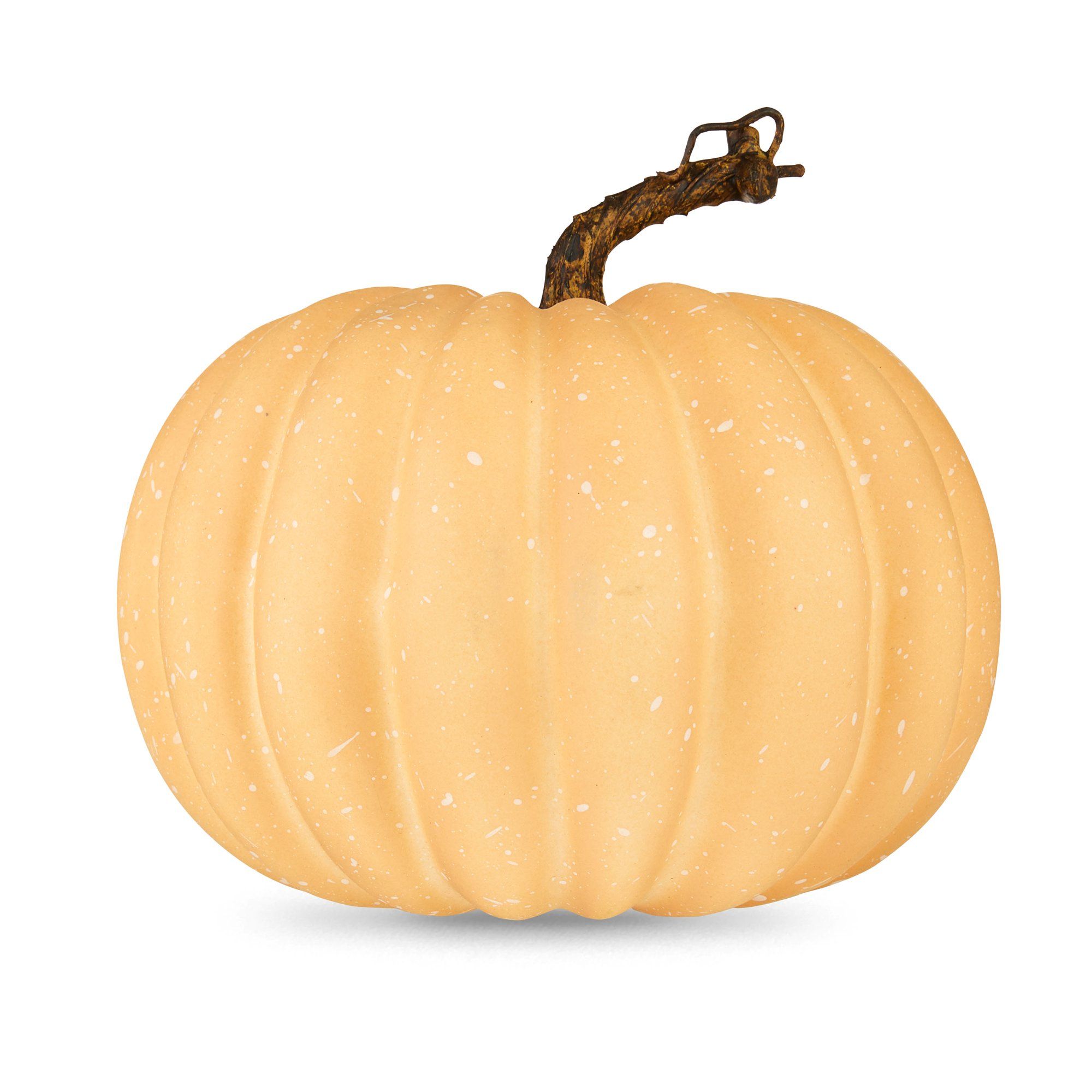 Fall, Harvest 7in Medium Rustic Short Orange Foam Pumpkin Decoration, Way to Celebrate | Walmart (US)