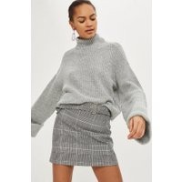 Womens Twist Back Cuff Jumper - Grey Marl, Grey Marl | Topshop UK