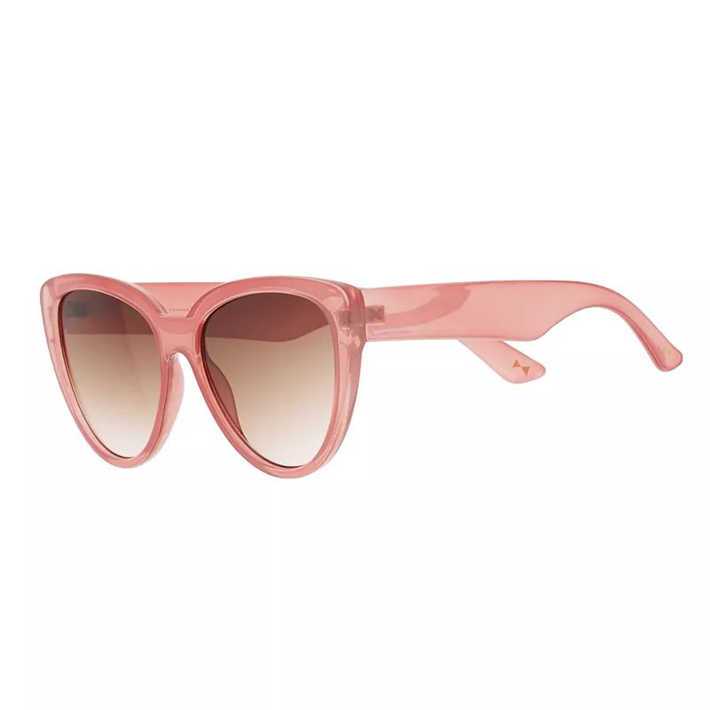 Women's LC Lauren Conrad Cari Large Plastic Cat Eye Sunglasses, Pink | Kohl's
