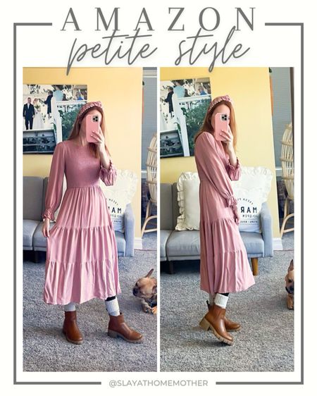 Perfect spring dress! Love the ruffle sleeves and fit - wearing an XS, fits tts 💕. 

Petite dresses, petite dress, petite hourglass, modest outfits, spring cardigan, spring cardigan, Easter dress, Easter outfit, modest dress, modest dresses 

#LTKSpringSale #LTKSeasonal #LTKfindsunder50