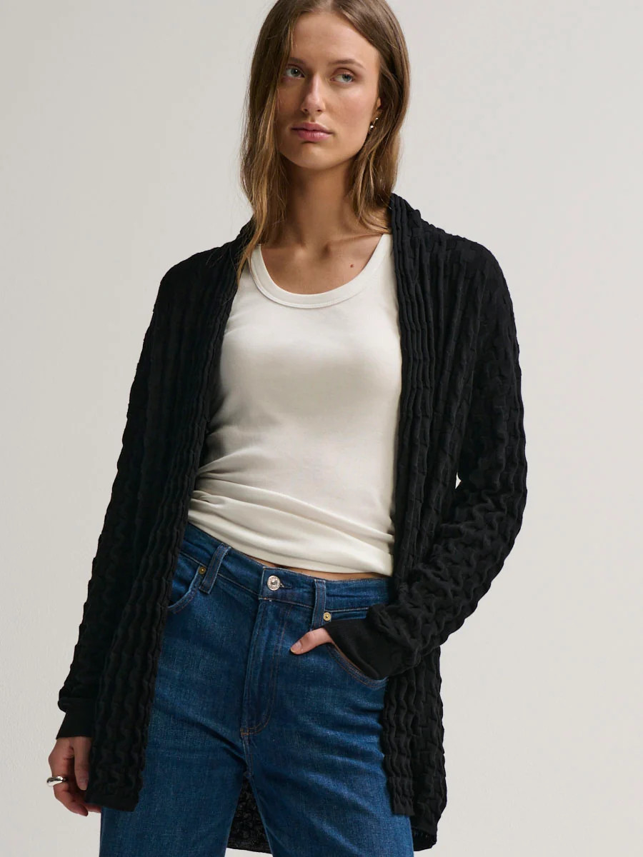 3D OPEN COAT | Cotton Spandex | Margaret O'Leary | Margaret O’Leary