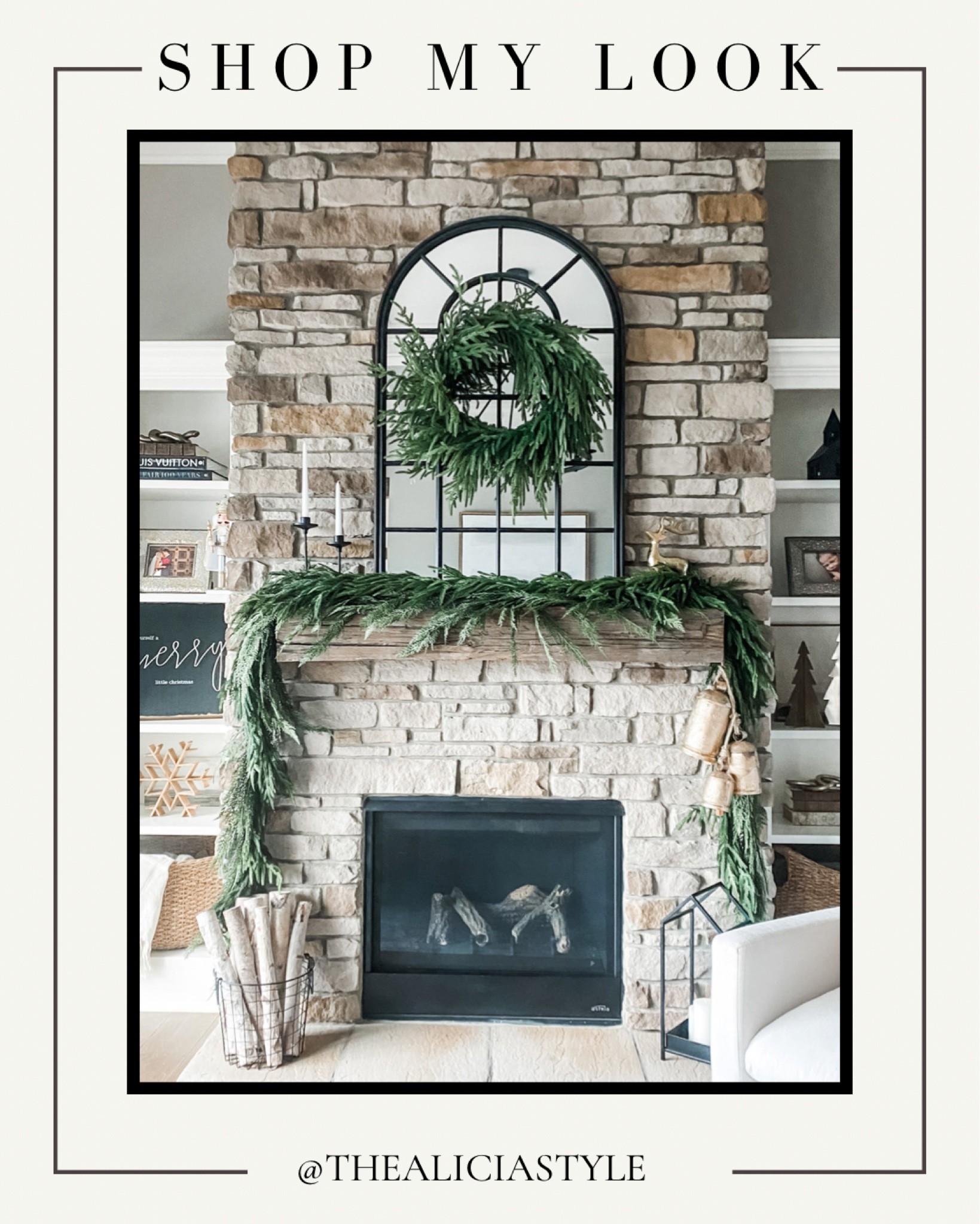 Norfolk pine, Christmas garland, fireplace decor, Christmas decor,  wreath, pine, garland,

#LTKhome #LTKHoliday #LTKSeasonal