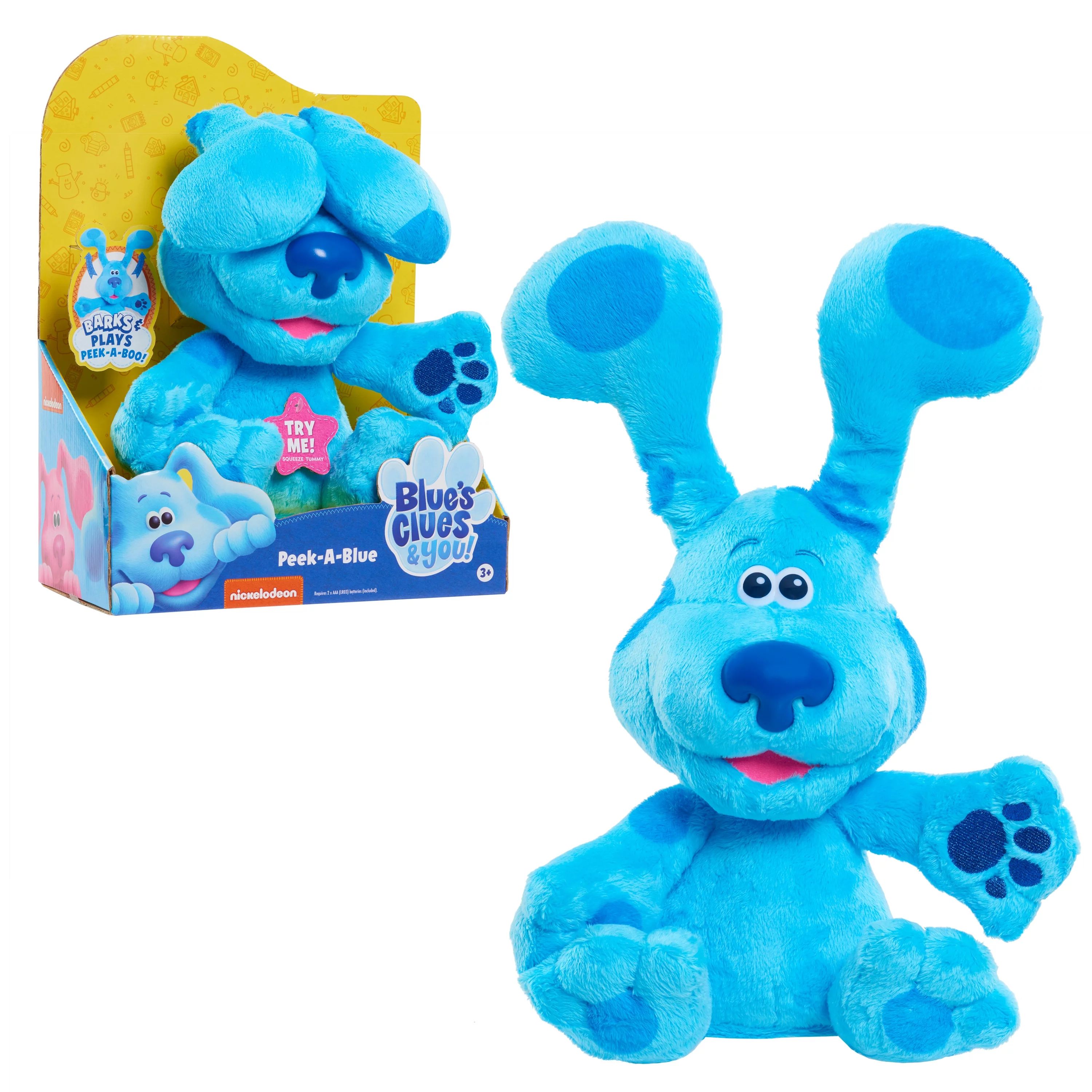 Blue’s Clues & You! Peek-A-Blue, Interactive Barking Peek-A-Boo Stuffed Animal, Dog, Kids Toys ... | Walmart (US)