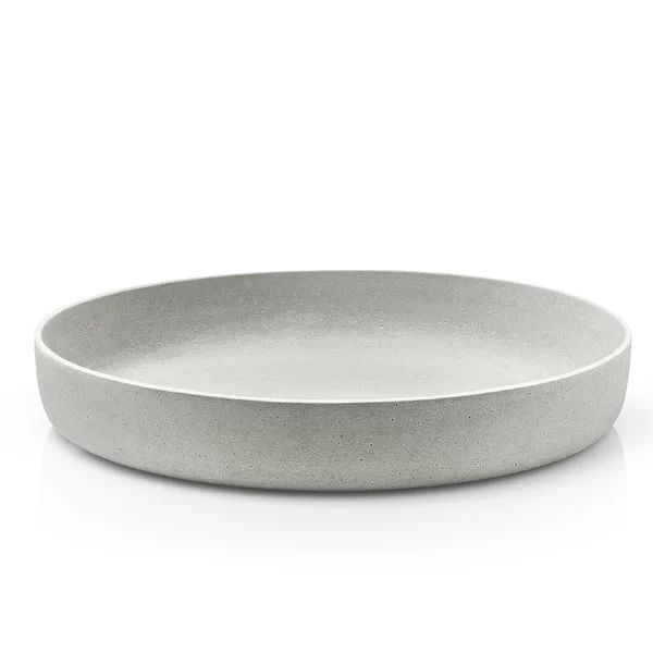 Moon Stoneware Modern & Contemporary Decorative Plate in Concrete | Wayfair North America