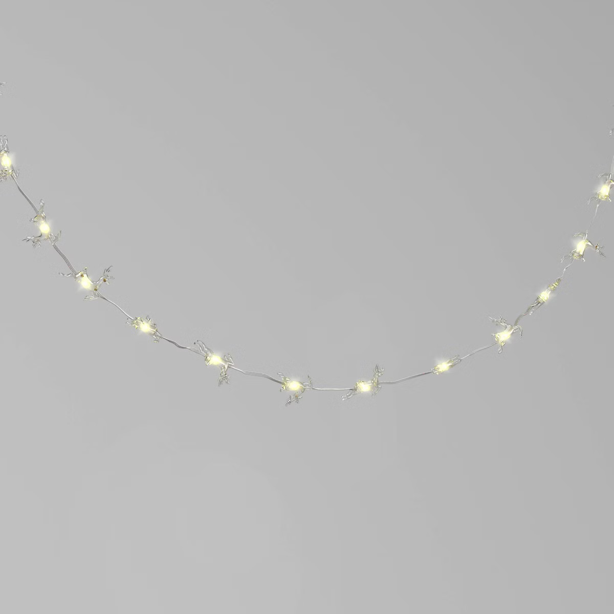 20ct LED Battery Operated Deer Christmas Novelty String Lights Warm White Clear Wire - Wondershop... | Target
