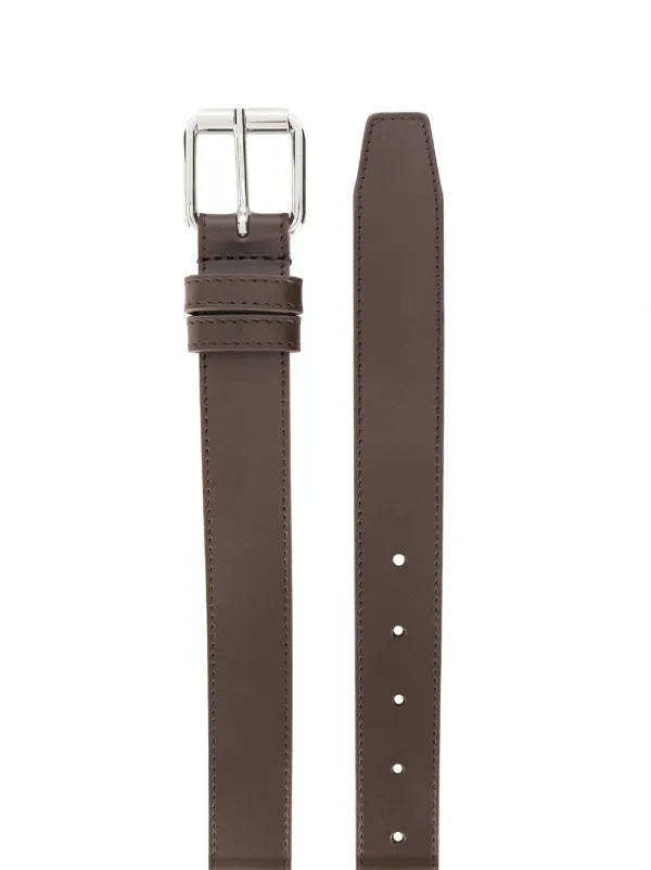Comme Des Garçons Wallet square-tip Leather Belt - Farfetch | Farfetch Global