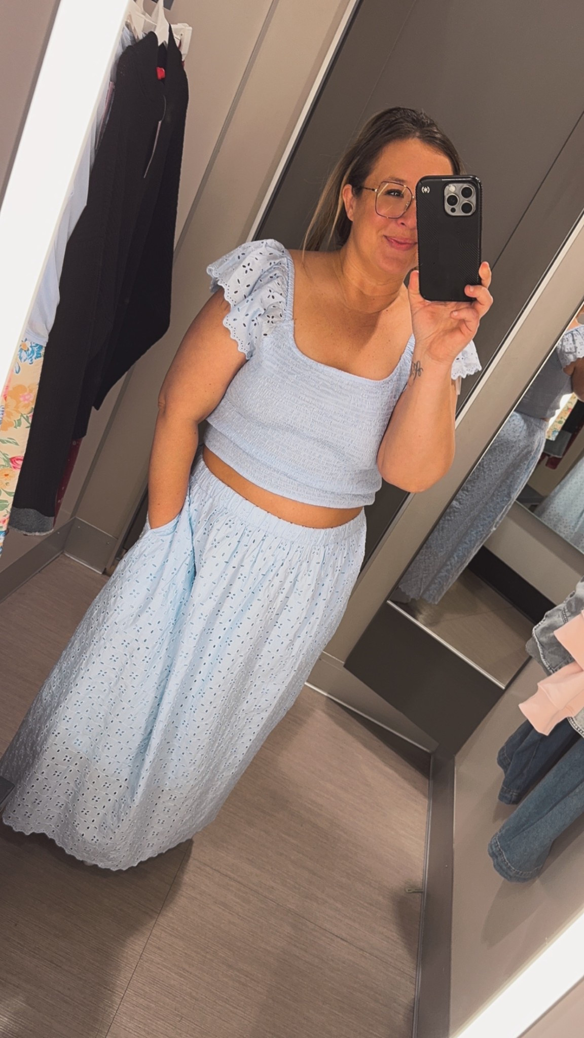 Target spring collection 
Size XL in both, could have done a size large in skirt

#LTKSeasonal #LTKMidsize #LTKSpringSale