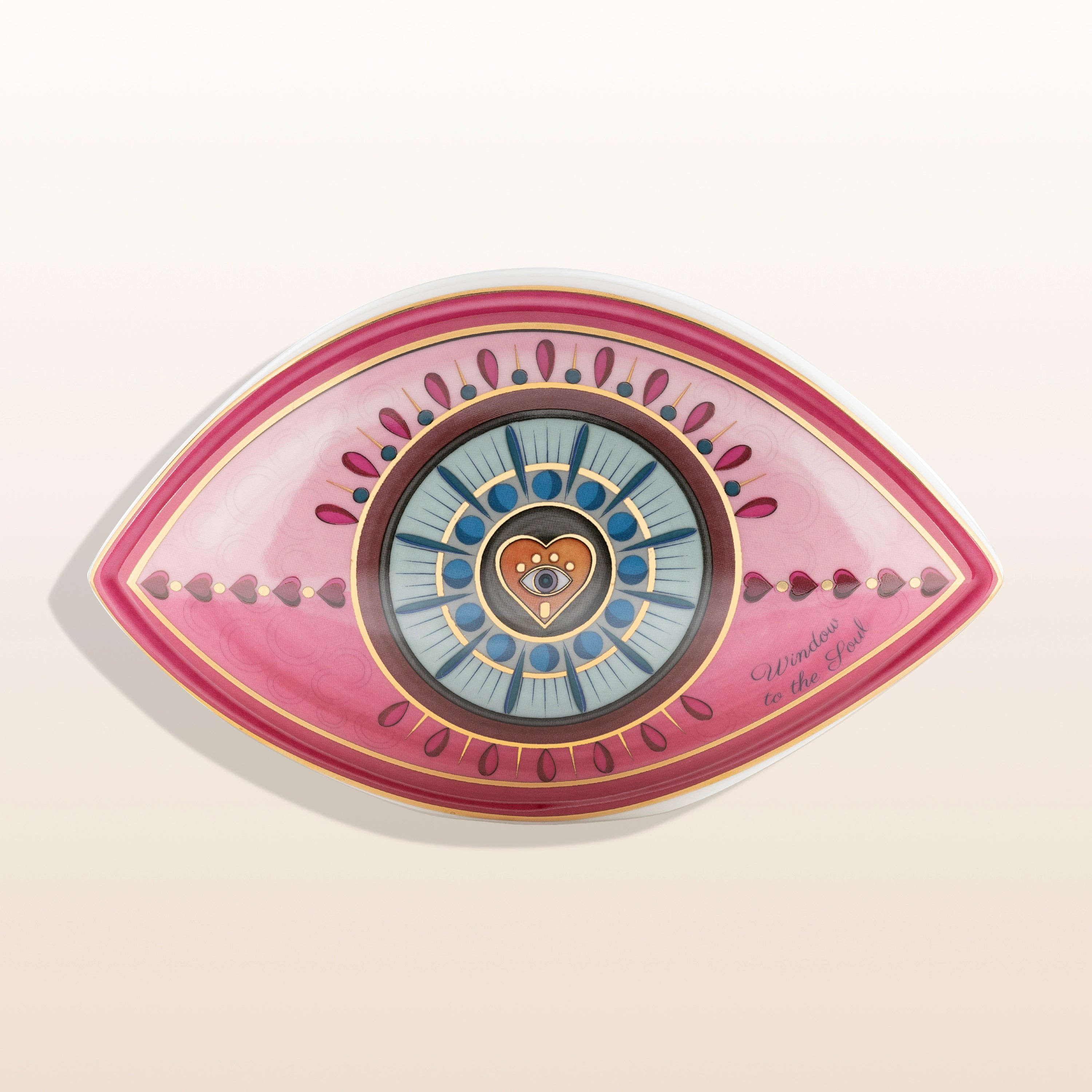 Surrounded by Love - Evil Eye Heart Ceramic Statue | Karma and Luck