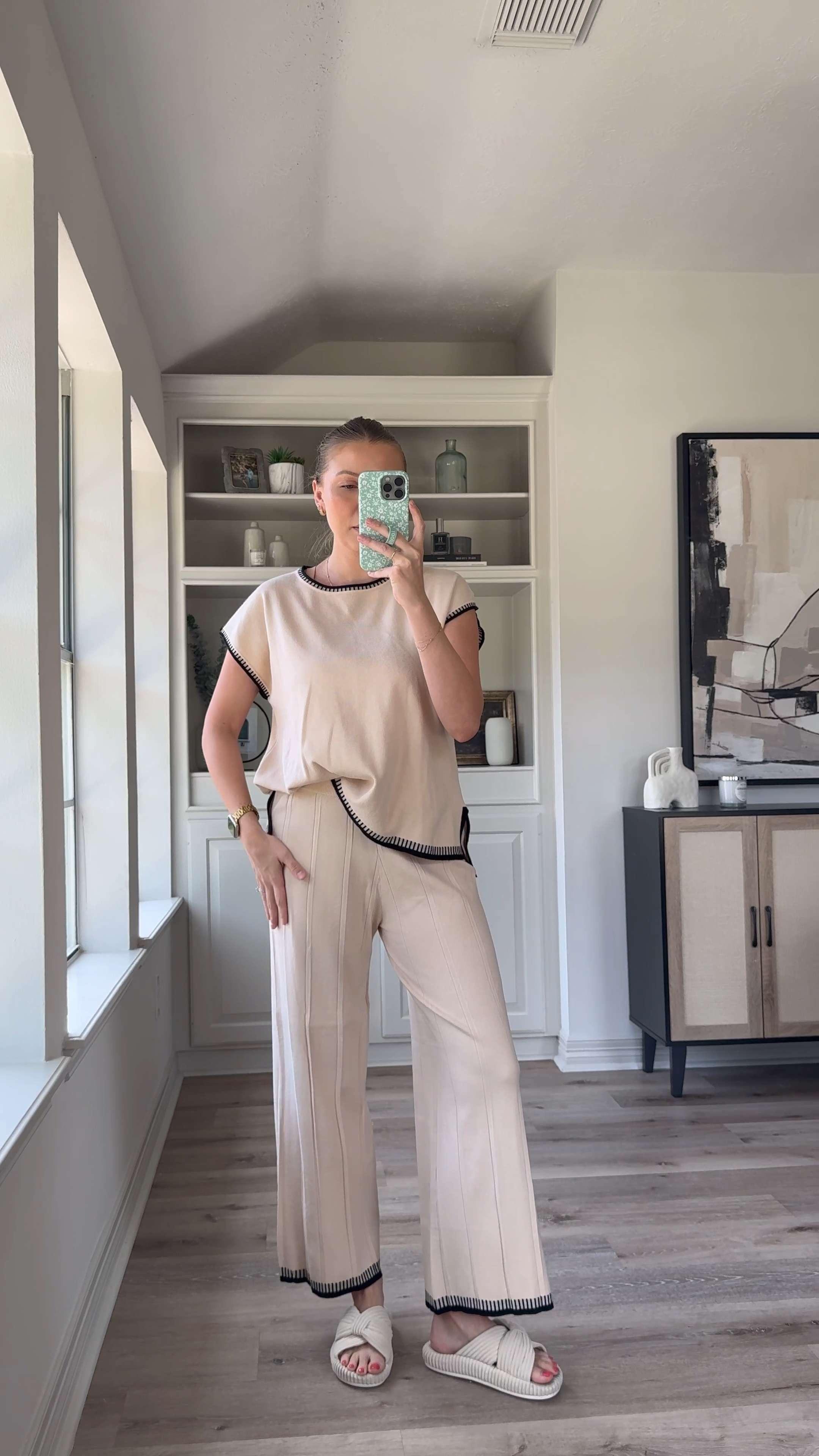 Perfect lounge set, that's so cozy but easy to dress up! Wore all pregnancy | perfect for postpartum and nursing friendly. 

Wearing size M 

 #LTKFindsUnder50