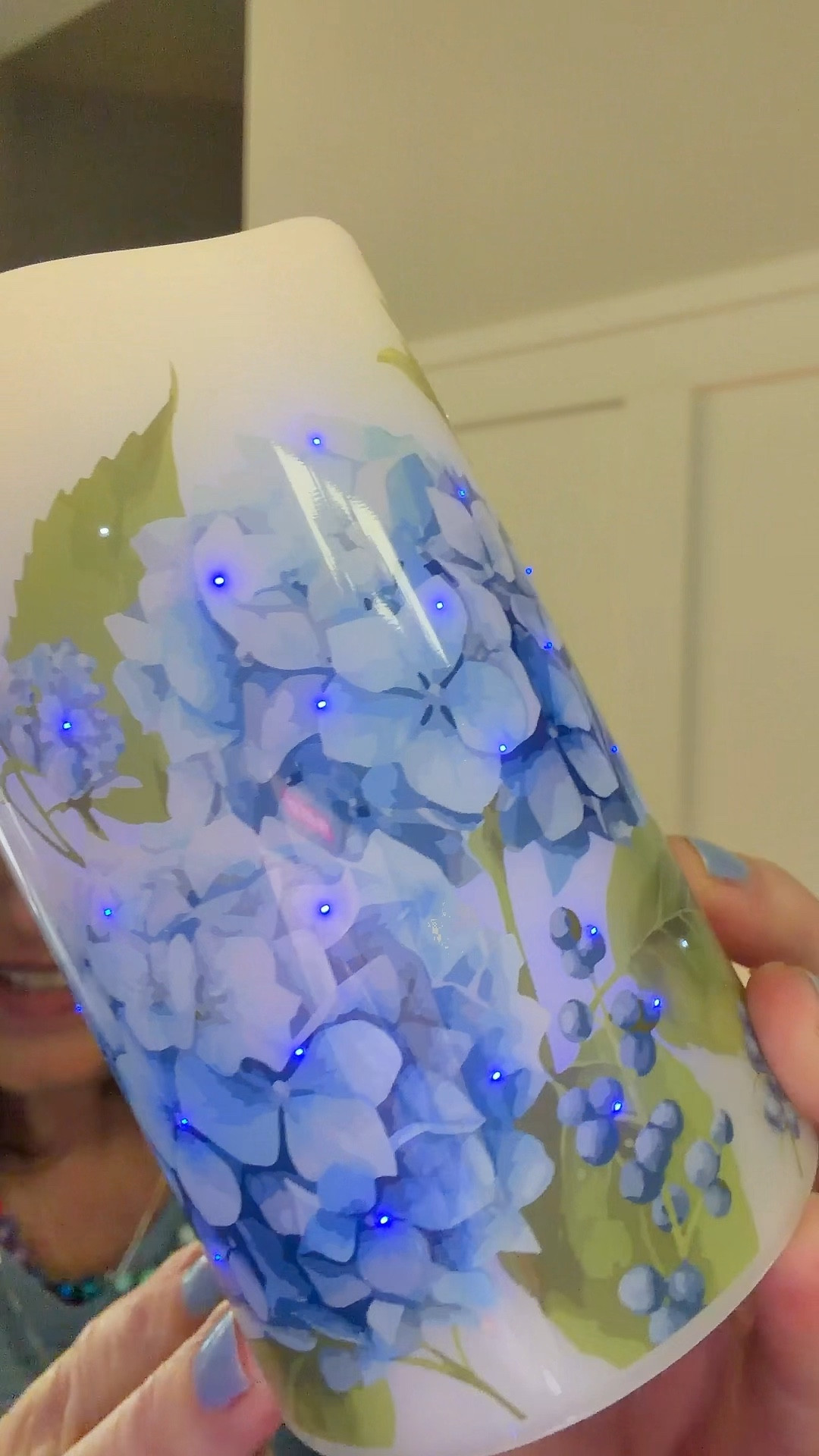 Fiber optic flameless candle inside a glass hurricane - battery operated with a timer 

#LTKMothersDay #LTKHome