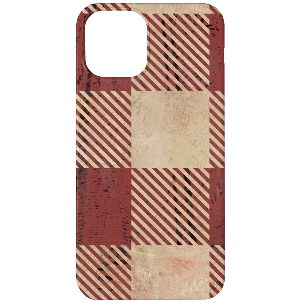 Custom Iphone Cases: Rustic Buffalo Plaid - Red Phone Case, Silicone Liner Case, Matte, Iphone 12 Mi | Shutterfly