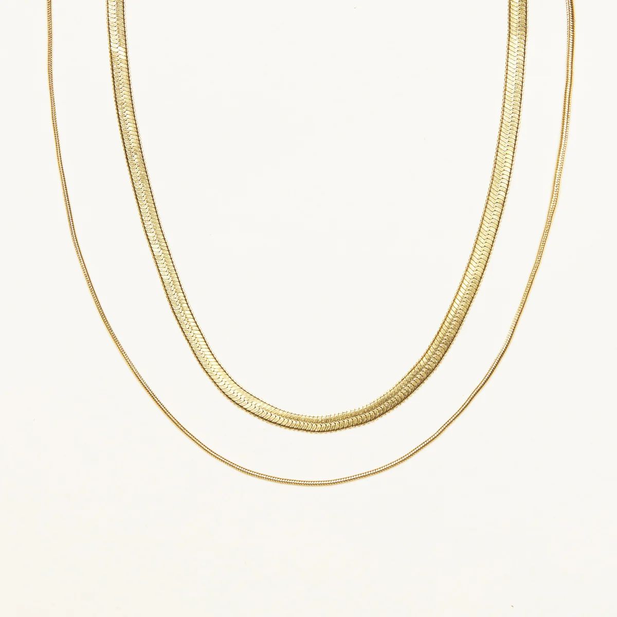 Double Herringbone Necklace | Shapes Studio