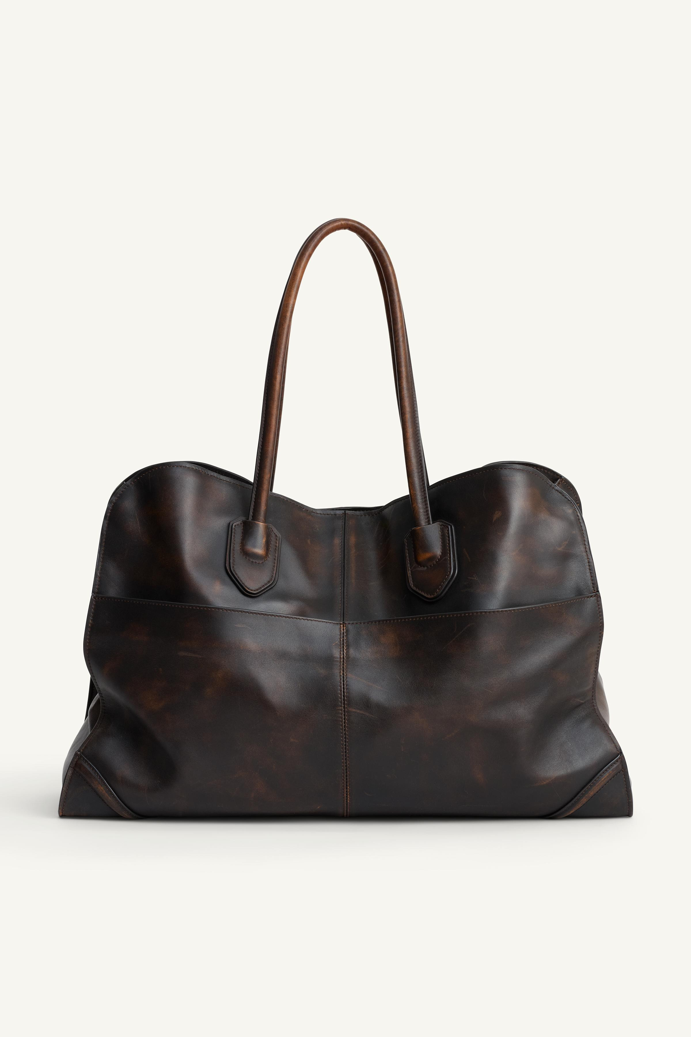 LIMITED EDITION LEATHER SHOULDER BAG | Zara US