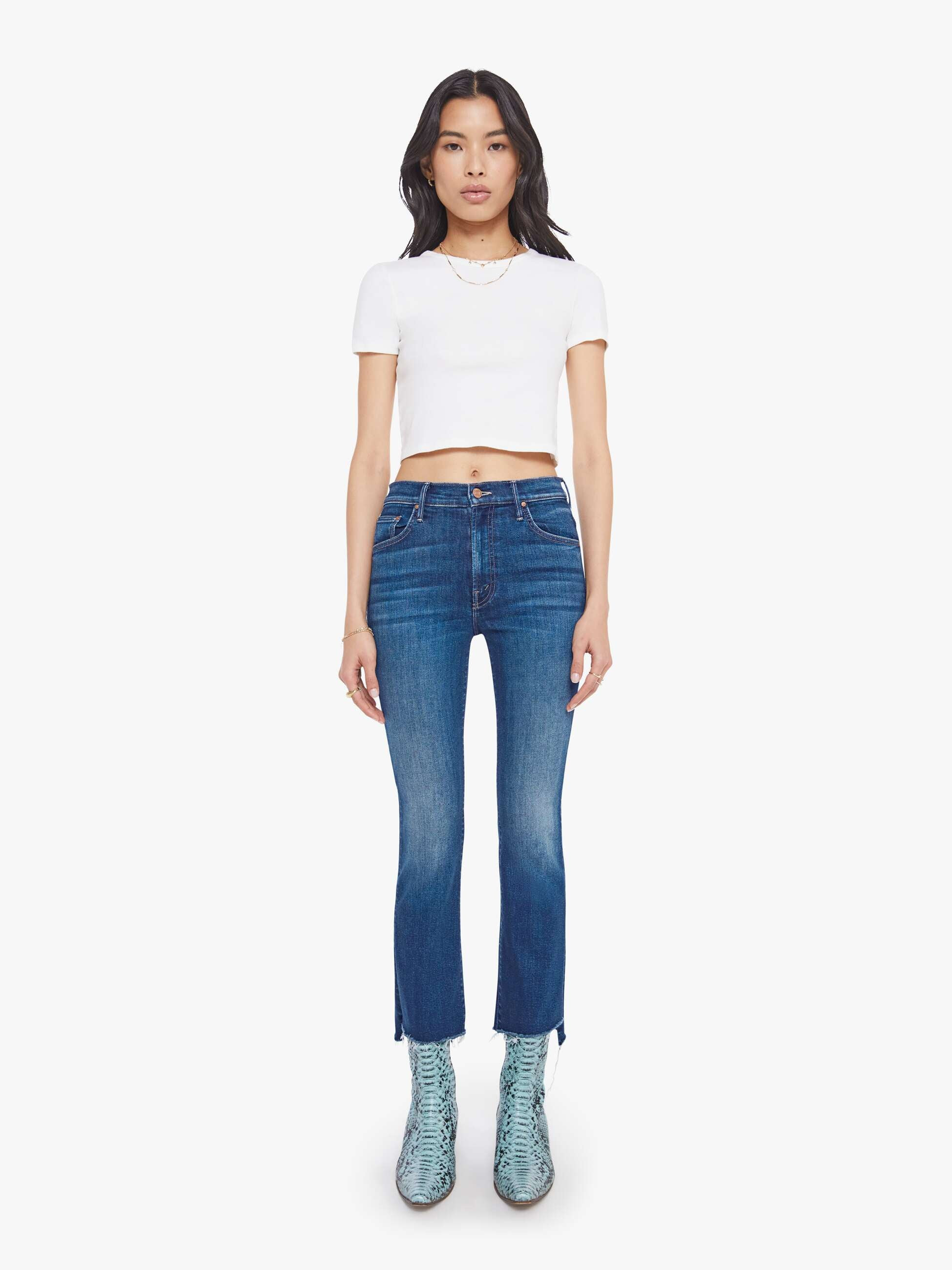 The Insider Crop Step Fray - Out Of The Blue | Mother Denim