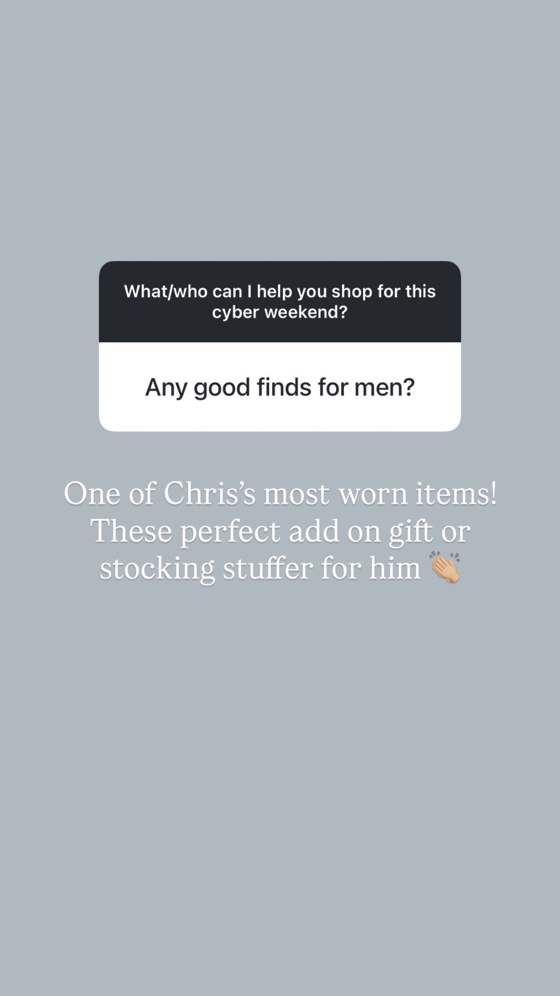 These sunglasses are one of Chris’ favorite! Under $30 & a great stocking stuffer for him!

Loverly Grey, Amazon, gift ideas for him, stocking stuffers for him, men’s sunglasses 

#LTKGiftGuide #LTKMens